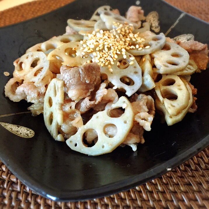 ご飯が進む♪牛肉とレンコンの甘辛炒め